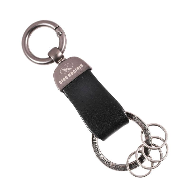 LLAVERO CUERO HOMBRE GINO RODINIS LL118 NEGRO