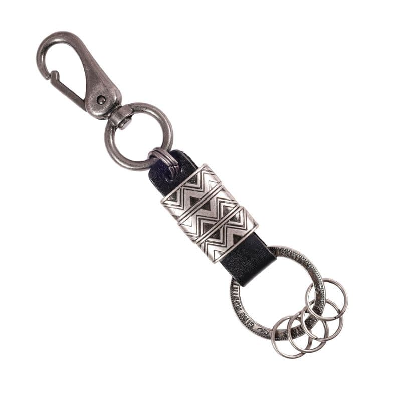 LLAVERO CUERO HOMBRE GINO RODINIS LL123 NEGRO