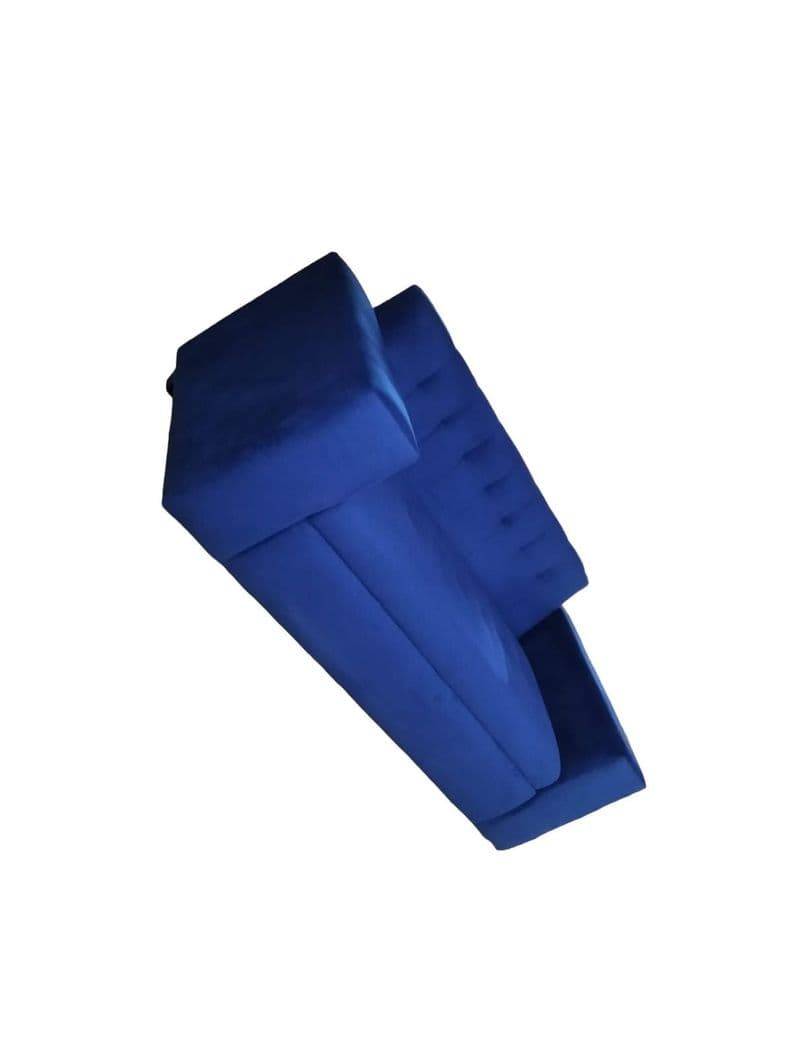 SOFA TRES CUERPOS FELPA AZUL MARINO