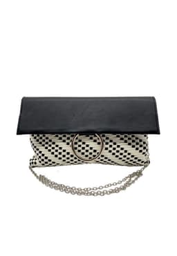Cartera de fiesta Ecocuero Negro CRS20