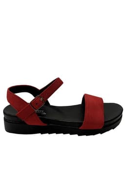 Sandalia Gamuza Ecologica ZAZ16 Rojo 38