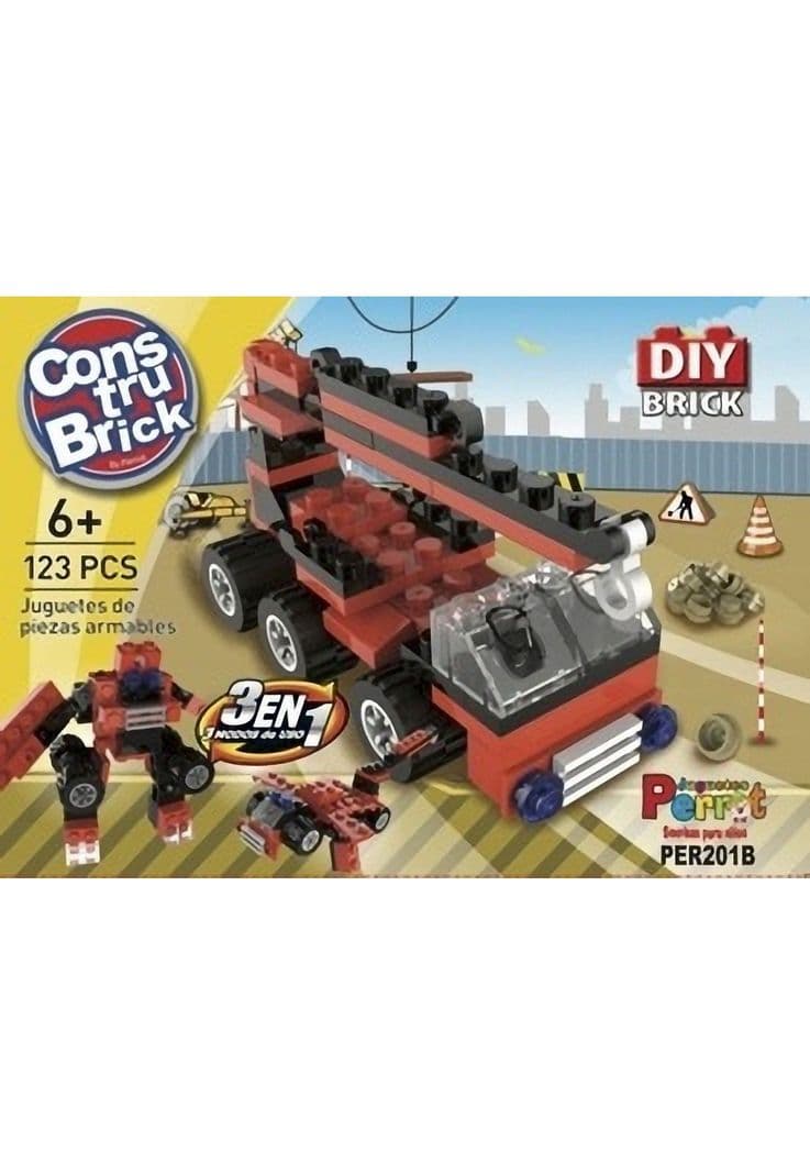 Juego Constru Brick Gran Grua 3 En 1 | Lego Compatible Negro