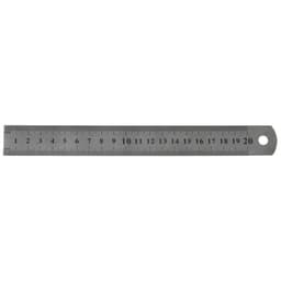 Regla Metalica 20 cm con Funda Protectora PS Gris