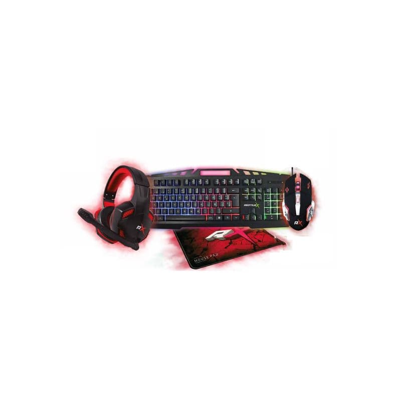 Kit Gamer Teclado - Audifono - Mouse Y Mouse Pad - Ps Negro