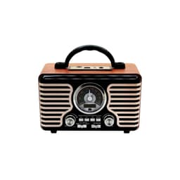 Radio Retro Bluetooth Portatil 10w Back To Retro - PuntoStore Negro