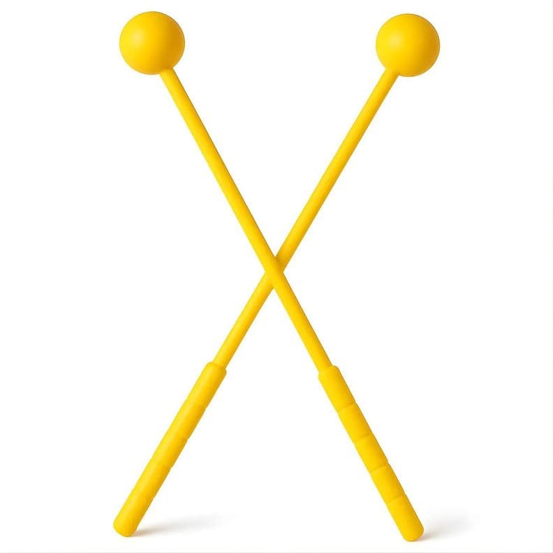 Par de Baquetas para Metal fono ABS Sonido Brillante PS Amarillo