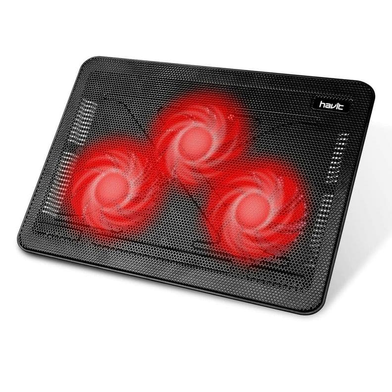 Base 3 Ventiladores Notebook Gamer Led Rojo - Ps