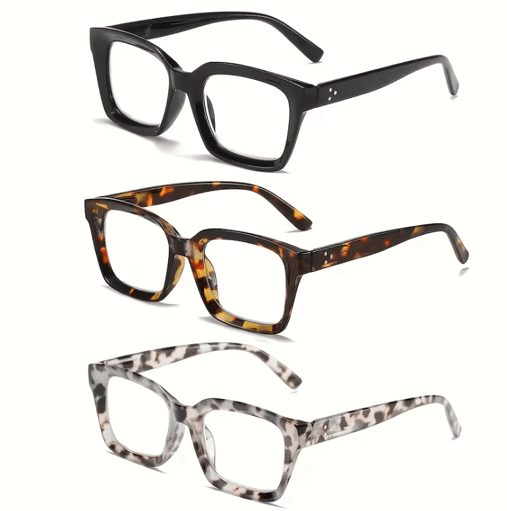 Set 3 Lentes Opticos Presbicia De Lectura Anteojos Graduados +3.00