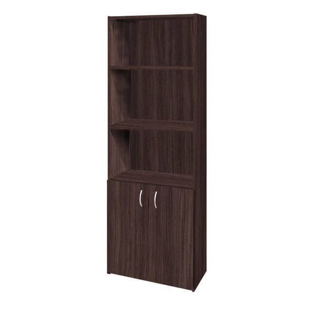 Estante 5 Niveles Con Puertas con Cerradura Dakar Caoba