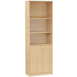 Estante 5 Niveles con Puertas Carvalo Gris