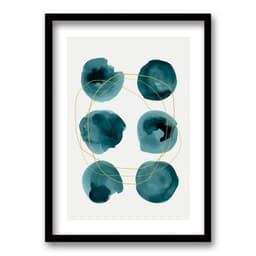 Cuadro Turquoise - 40x30 cm Negro M-L