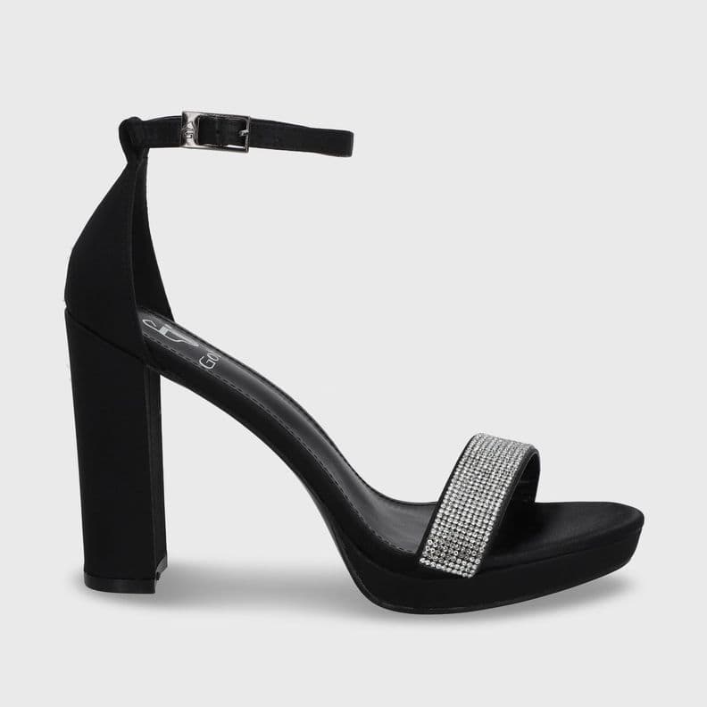 Sandalia Taco Negra Mujer 15835 Gotta Negro 36