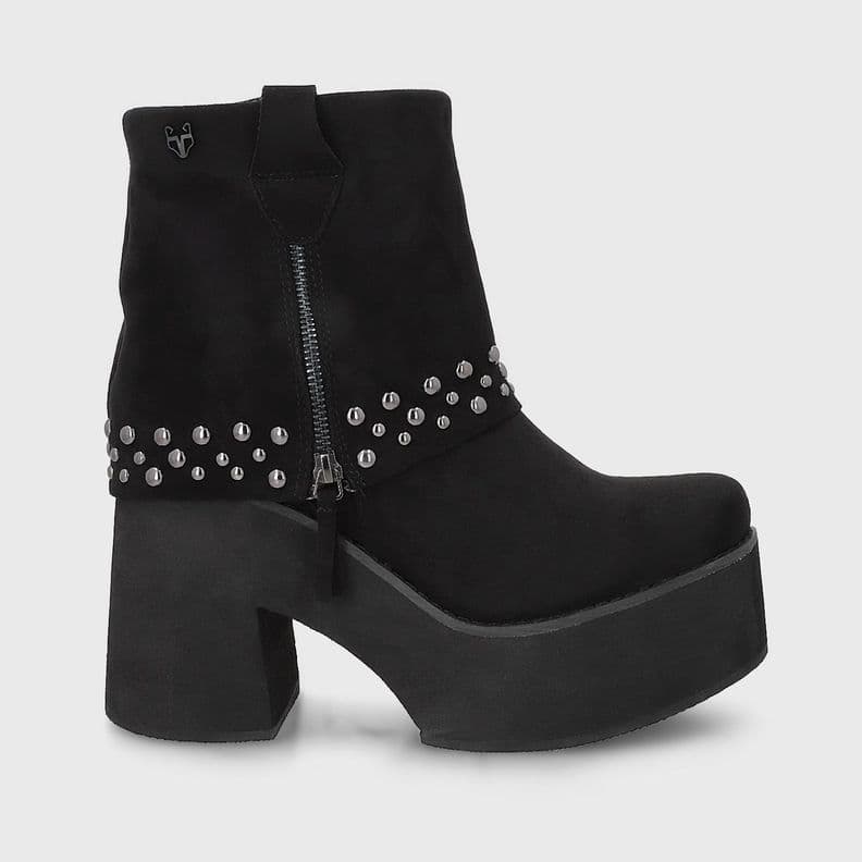 Botin Plataforma Negro Mujer 15045 Gotta 35
