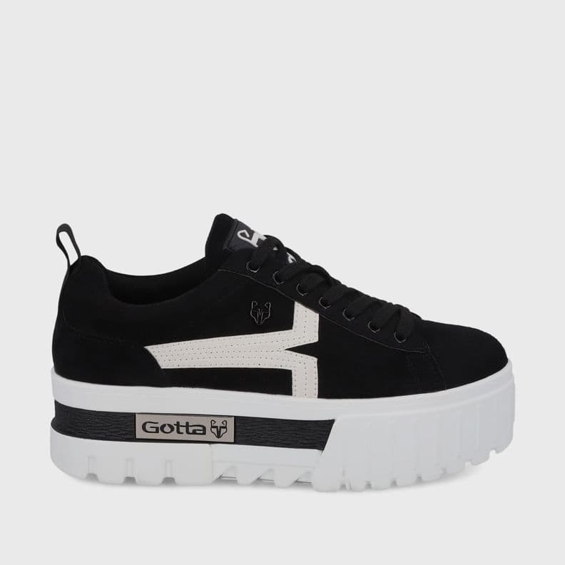 Zapatilla Plataforma Negra Mujer 23243 Gotta Negro 35