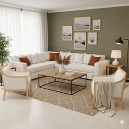 Living 311 Metropolitan Blanco Seccional con resortes+ 2 Sitiales