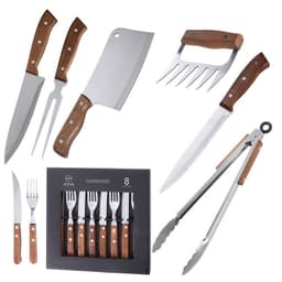 Set Parrilla 14 Piezas Acero Inoxidable Arthome PAR47