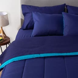 PLUMON BICOLOR ARTHOME AZUL CELESTE 1.5 PLAZAS