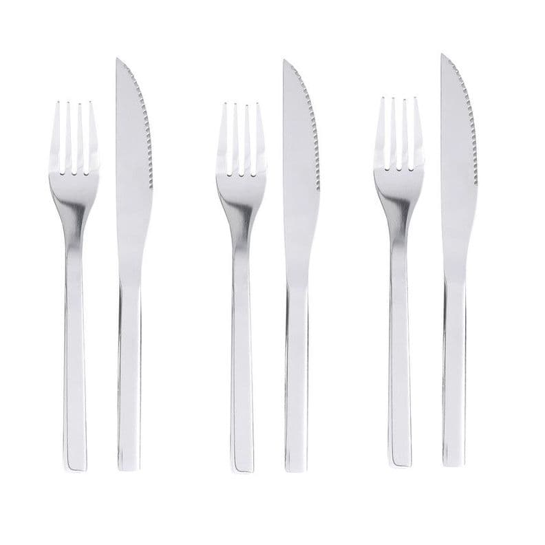 Set Cubiertos 6 Piezas Acero Inoxidable Arthome CUC31