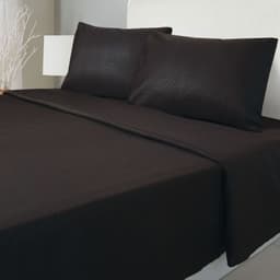 JUEGO DE SABANAS ARTHOME 1.5 PLAZA NEGRA CON RELIEVE - MICROFIBRA 80G Negro