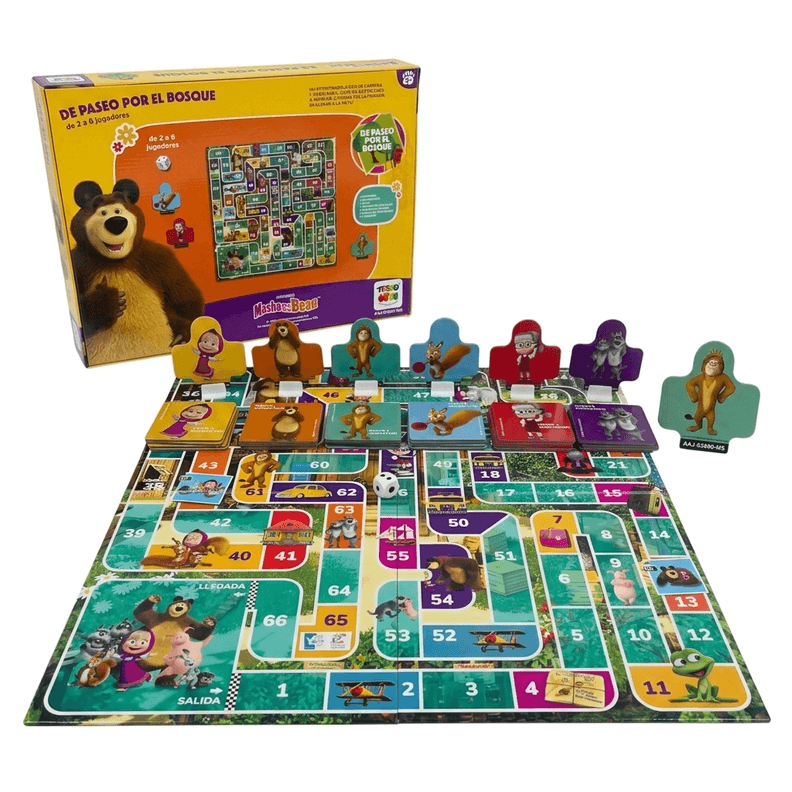 Juego de Mesa Paseo Por El Bosque - Masha Y El Oso