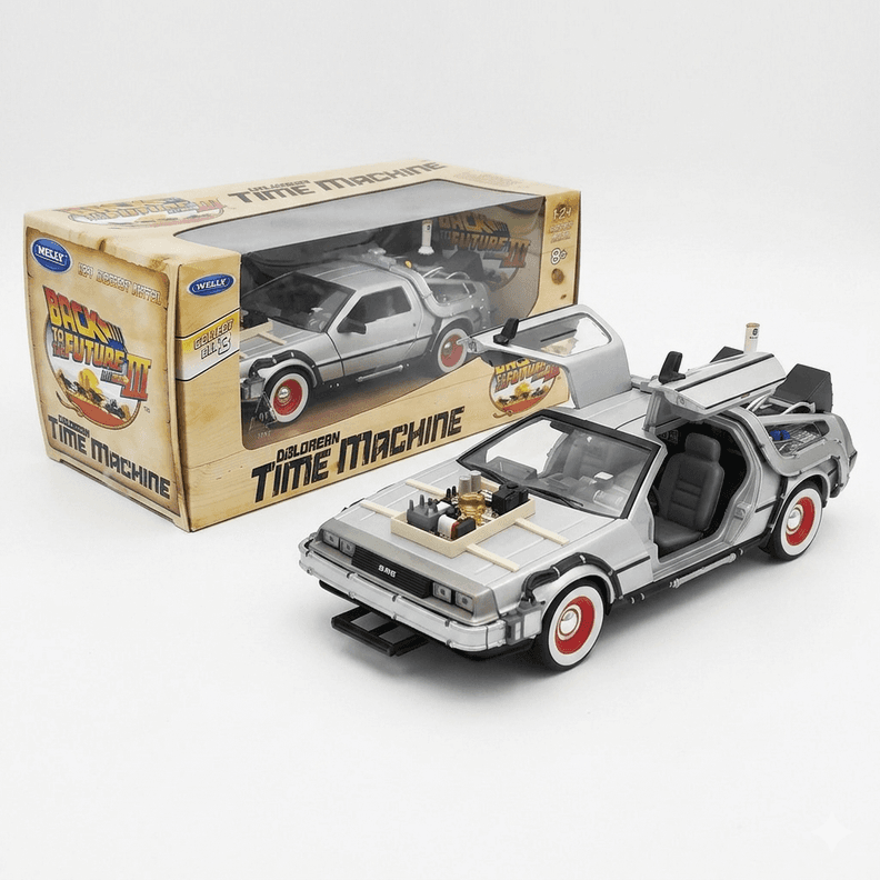 Back To The Future III Delorean Escala 1:24 - Welly