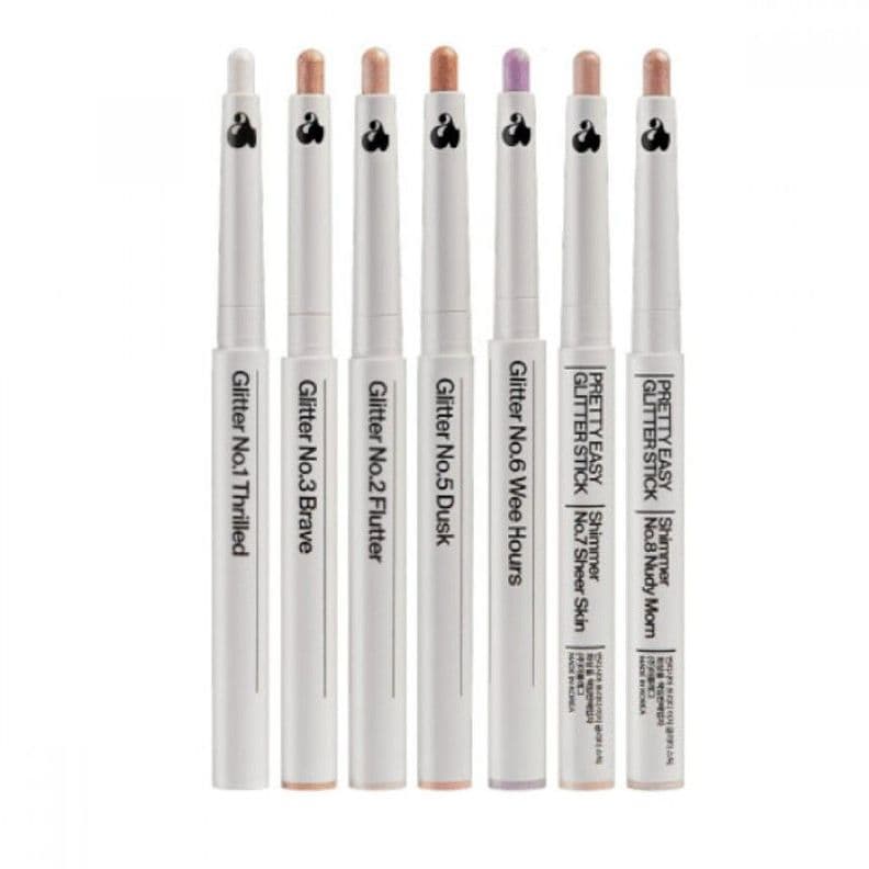 Delineadores coreanos con glitter en lapiz - UNLEASHIA Pretty Easy Glitter Stick N3 Brave Cobre