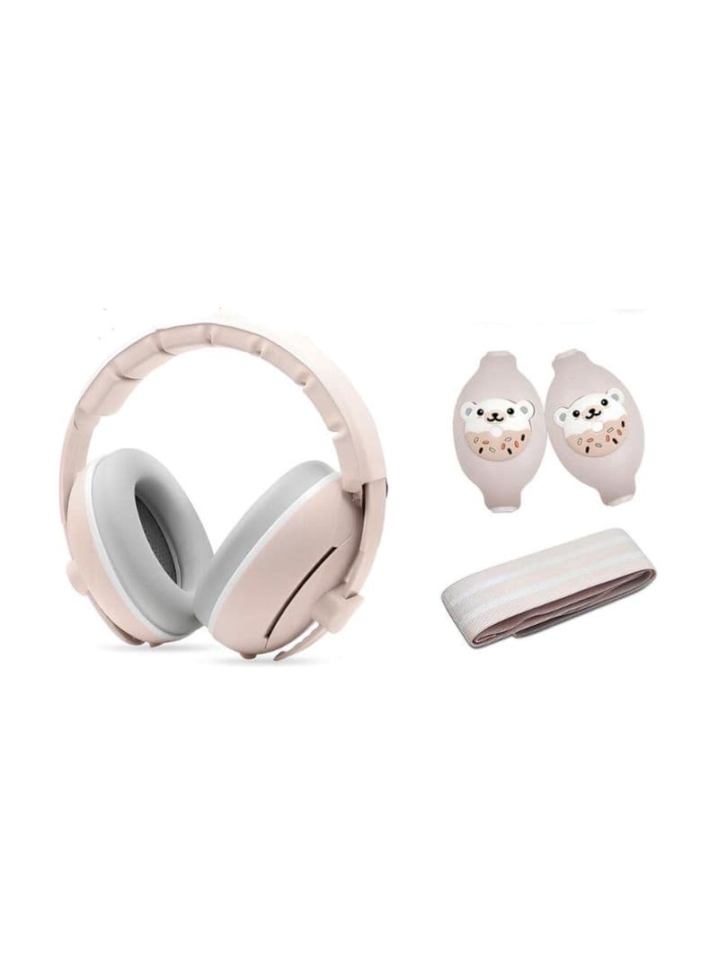 Orejeras Antiruido Auriculares 2 En 1 GE Rosada LuBabycas Rosado
