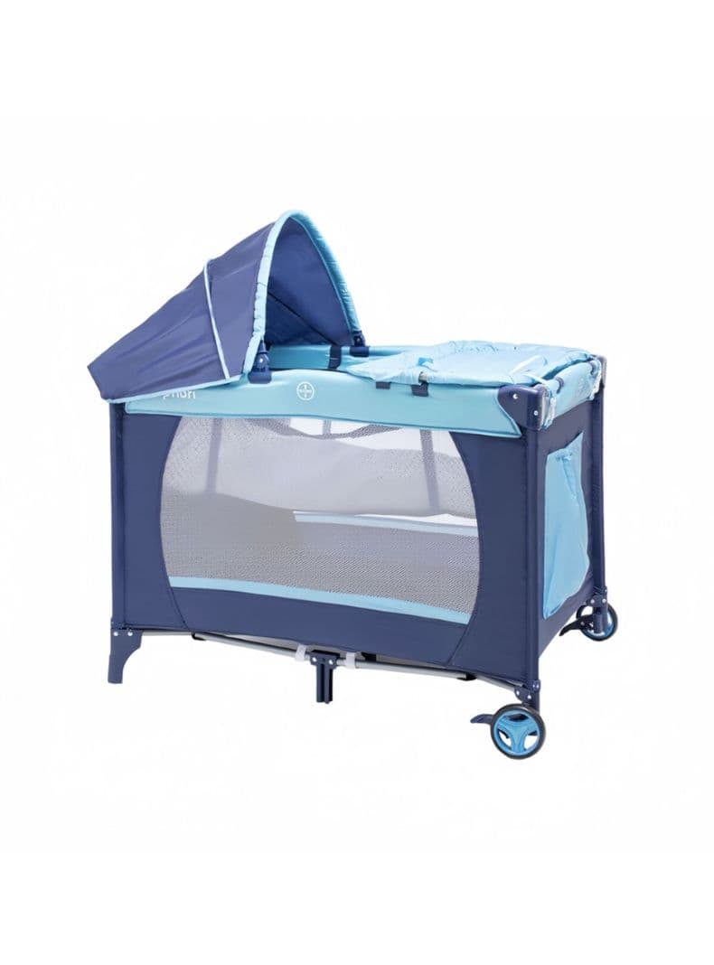 Cuna Corral Mudador Mosquitero Colchon Magic Azul LuBabycas