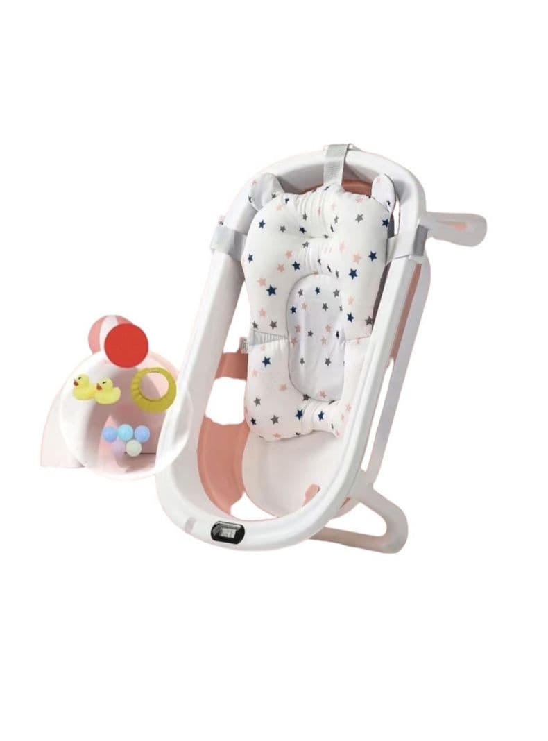 Banera Plegable Con Cojin Y Accesorios Clever Rosa LuBabycas Rosado