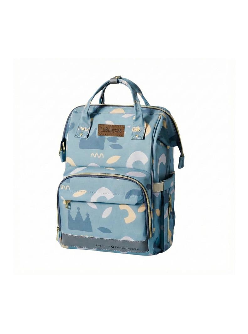 Mochila Maternal Impermeable Con USB Priam Azul LuBabycas
