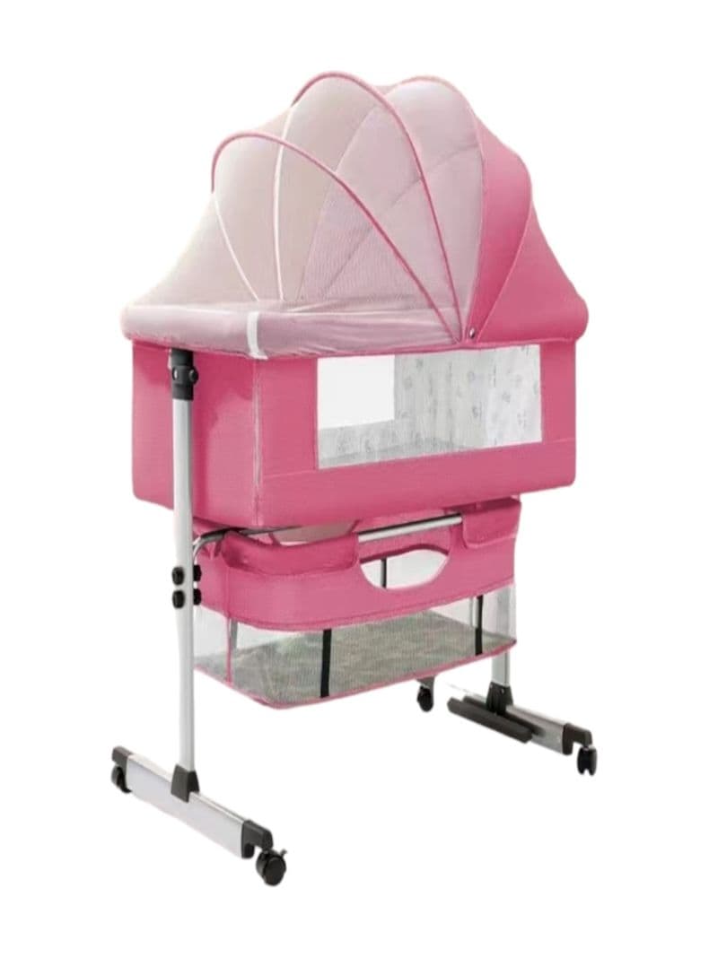 Cuna Colecho Con Mudador Coco Rosada LuBabycas Rosado
