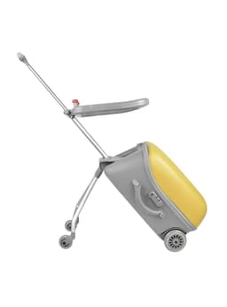 Maleta De Viaje Infantil Convertible 2 En 1 Qbox LuBabycas Amarillo