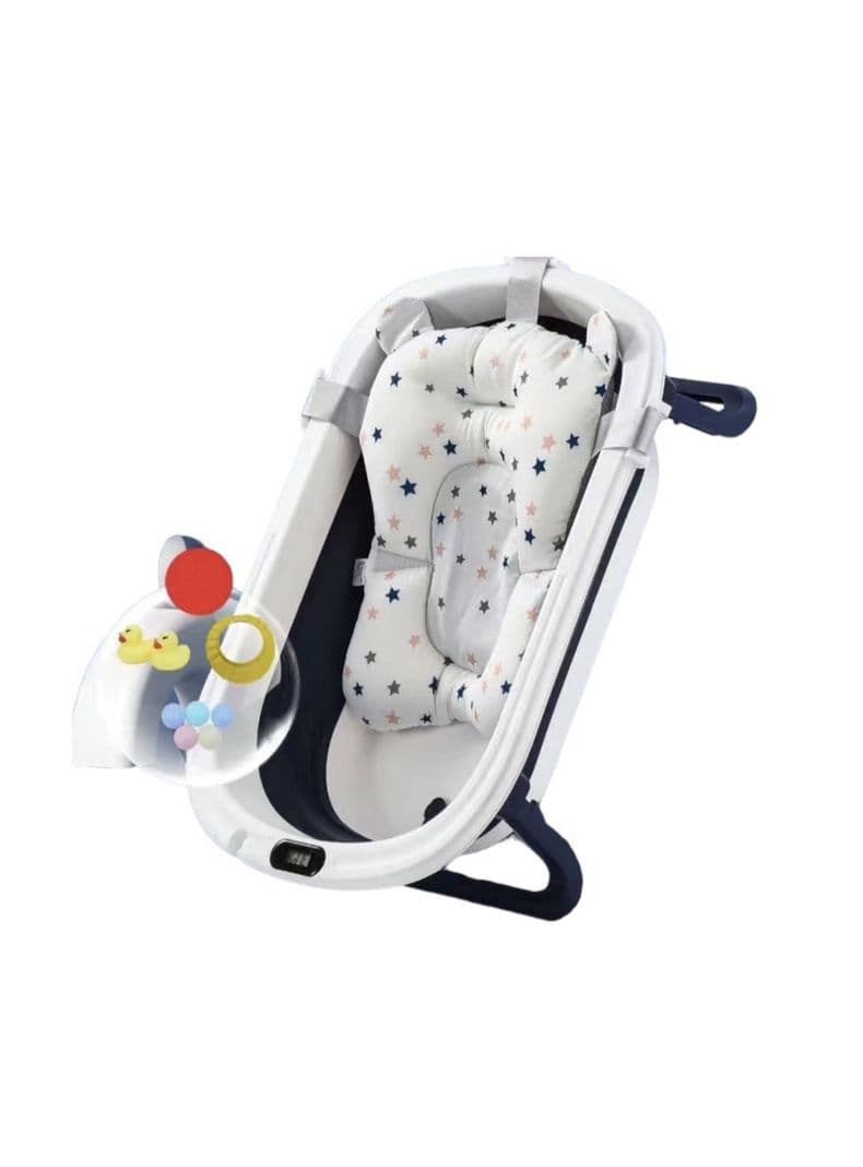 Banera Plegable Con Cojin Y Accesorios Clever Azul LuBabycas