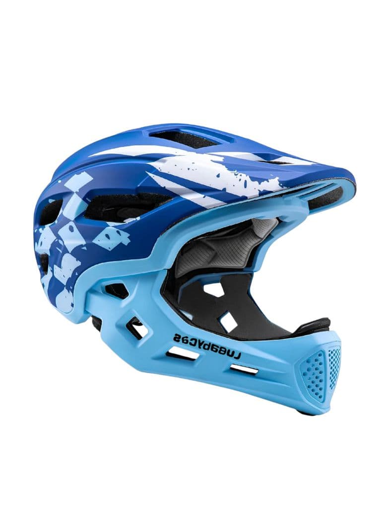 Casco Integral Infantil Ninos 2 En 1 Ajustable GT LuBabycas Azul