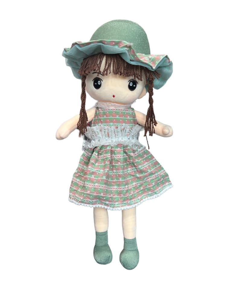 Muneca De Trapo Grande De Peluche Vestido Cuadros V Diseno 1