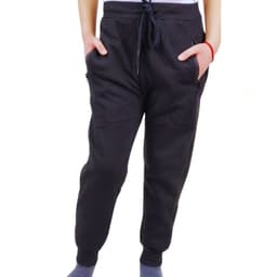 Pantalon Unisex Buzo Juvenil Algodon Forro Polar Liso 693 Negro 12