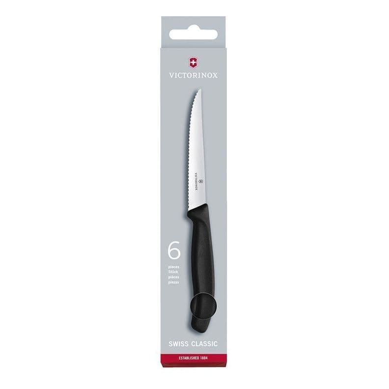 Juego Cuchillos Swiss Classic 11cm Victorinox 6 un Negro