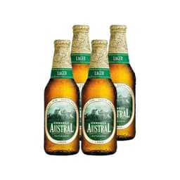 4x Cerveza Austral Lager Botellin 330cc