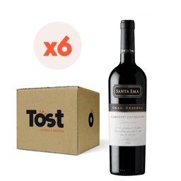 6x Vino Santa Ema Gran Reserva Carmenere 14 750cc