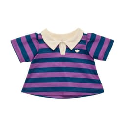 Vestido Build a Bear clasico lineas azul y morado