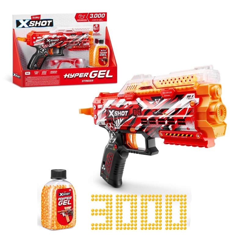 Lanzador de dardos X SHOT Hydrogel 3000 bolitas de gel
