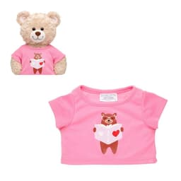 Polera Build a Bear oso lector algodon suave