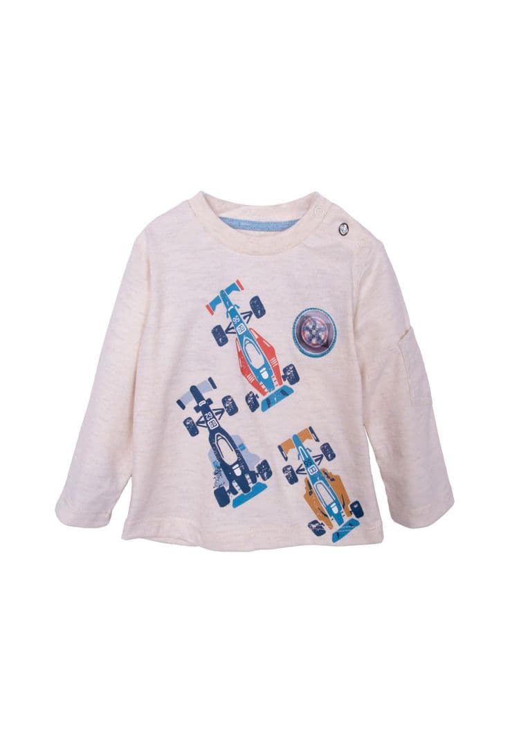 Polera Gris Nino Pillin (PVD622-26MLG) 0 A 3 Meses