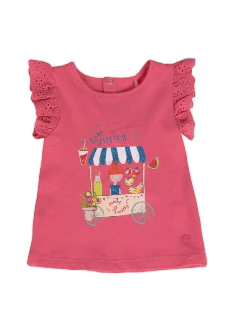 Polera Bebe Nina Fucsia Pillin 3 A 6 Meses