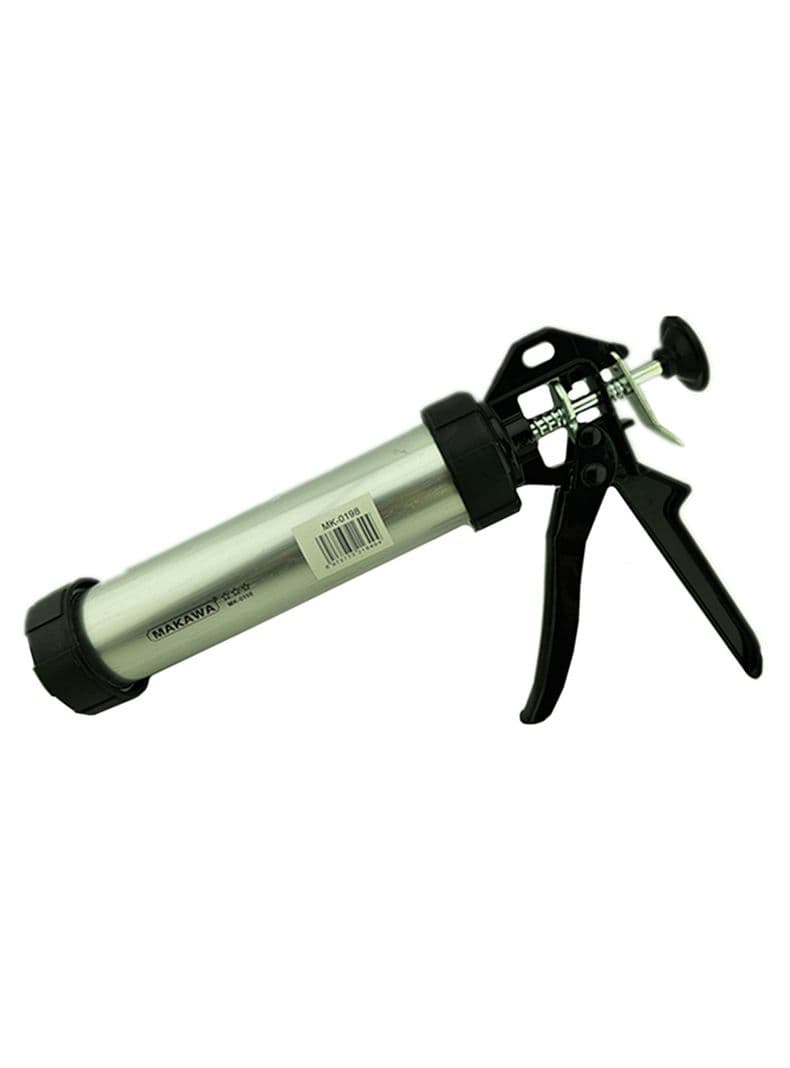 Pistola Calafatera Aluminio Para Pate Silicona 9 PuLG Makawa Gris