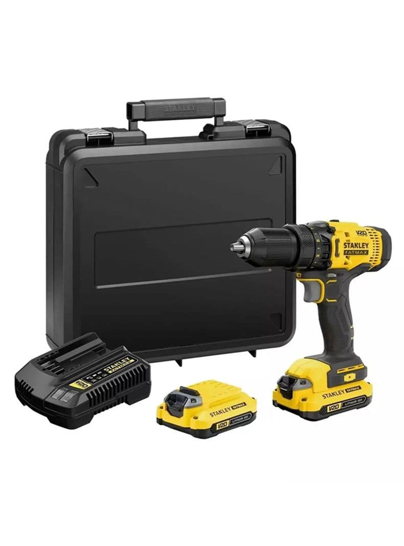 Taladro Atornillador Inalambrico 13mm 20v 2bat+ Carg Stanley