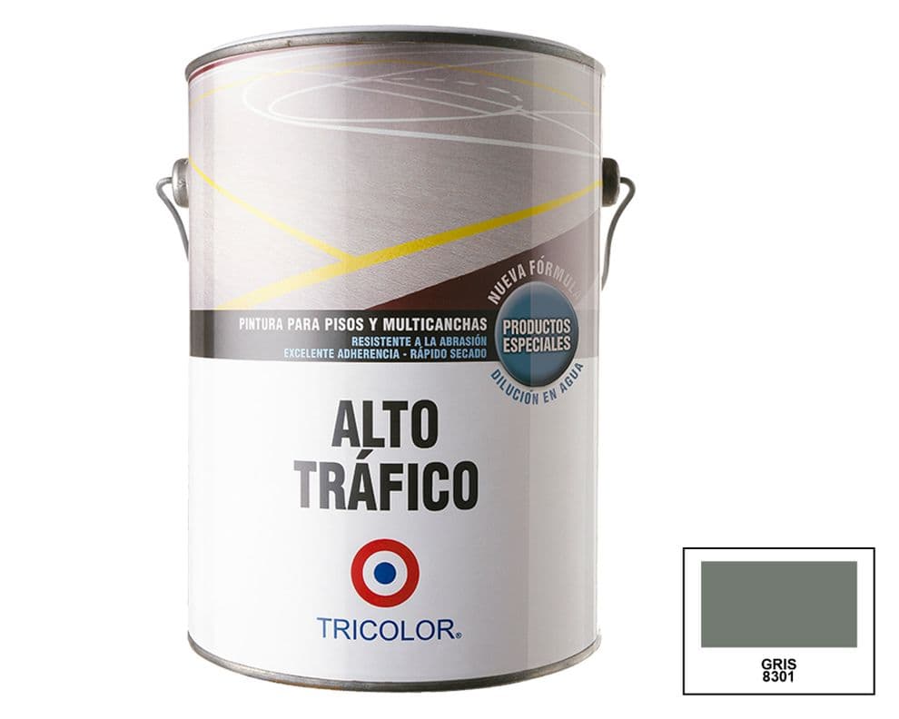 Pintura piso 1 galon Alto trafico gris Tricolor