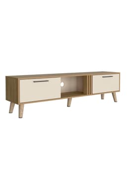 Rack TV 65" Vance 2 Puertas 160x43x35 cm Fresno y Capri