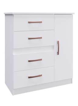 Comoda Caribe 1 Puerta 92x39x80 cm Blanco