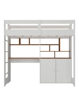 Camarote 180x193x95 cm + Escritorio CM1234 Blanco